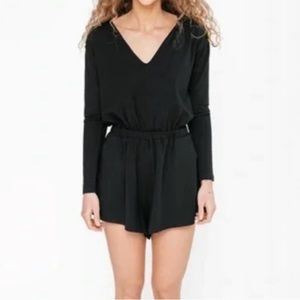 Smash & Tess Black Rayon Romper Shorts Large